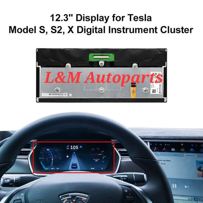 Model S/X instrumentpanel LCD-skjerm generasjon 2 12,3 tommer for MCU1 og MCU2