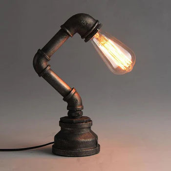 Alessio | Vintage Industriell Sylinderformet Bordlampe