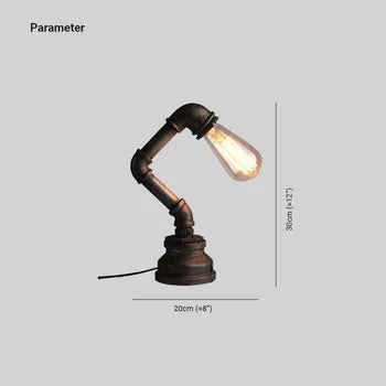 Alessio | Vintage Industriell Sylinderformet Bordlampe