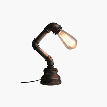 Alessio | Vintage Industriell Sylinderformet Bordlampe