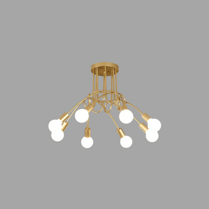 American Vintage Chandelier | Smijern Lysekrone med Moderne Lys