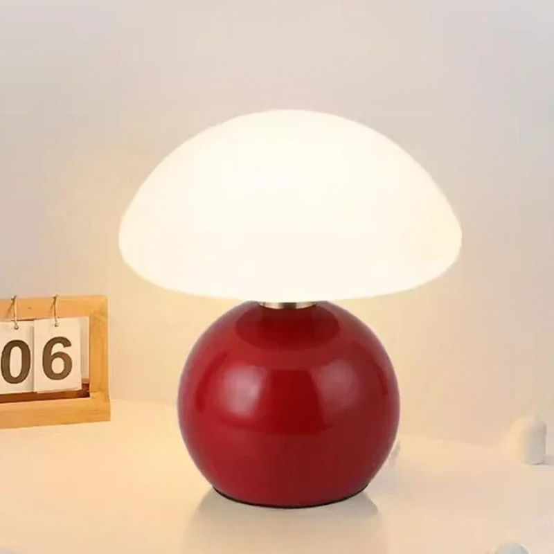 CreamMushroom | Liten Keramikkbordlampe