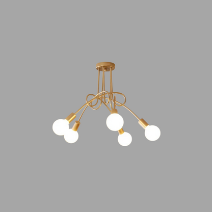 American Vintage Chandelier | Smijern Lysekrone med Moderne Lys