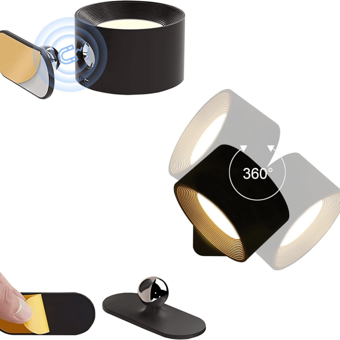 VersaLamp | Trådløs Vegglampe med Fleksibel Design