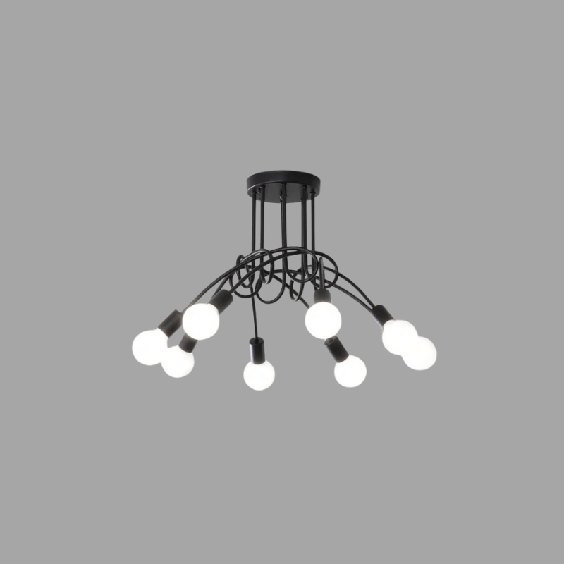American Vintage Chandelier | Smijern Lysekrone med Moderne Lys