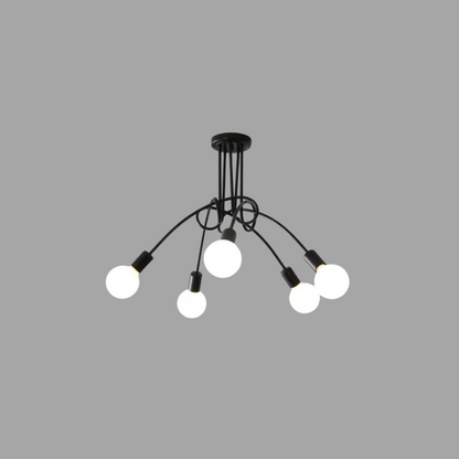 American Vintage Chandelier | Smijern Lysekrone med Moderne Lys
