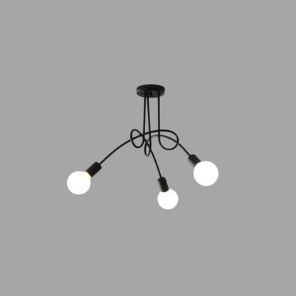 American Vintage Chandelier | Smijern Lysekrone med Moderne Lys