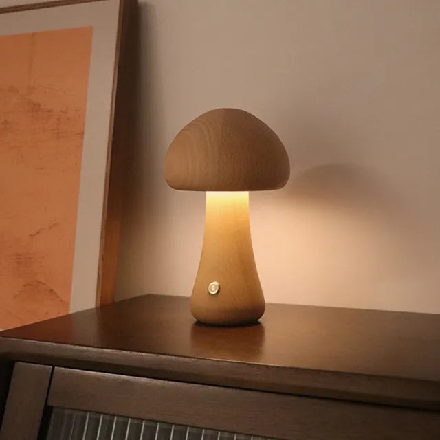 RadiantMushroom | Elegant Sopp-stil Bordlampe