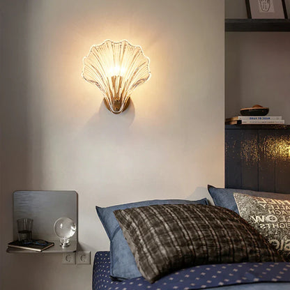 ShellGlow | Skallformet Glassvegglampe med Elegant Design