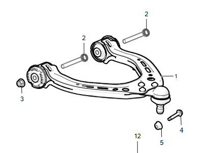 BOLT M10x1.50×57 [10.9] With Nut for Model S/X Front Upper Arm