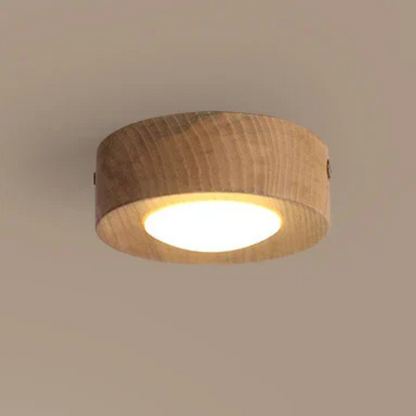 Timberbright | Valnøtttaklampe med LED-lys