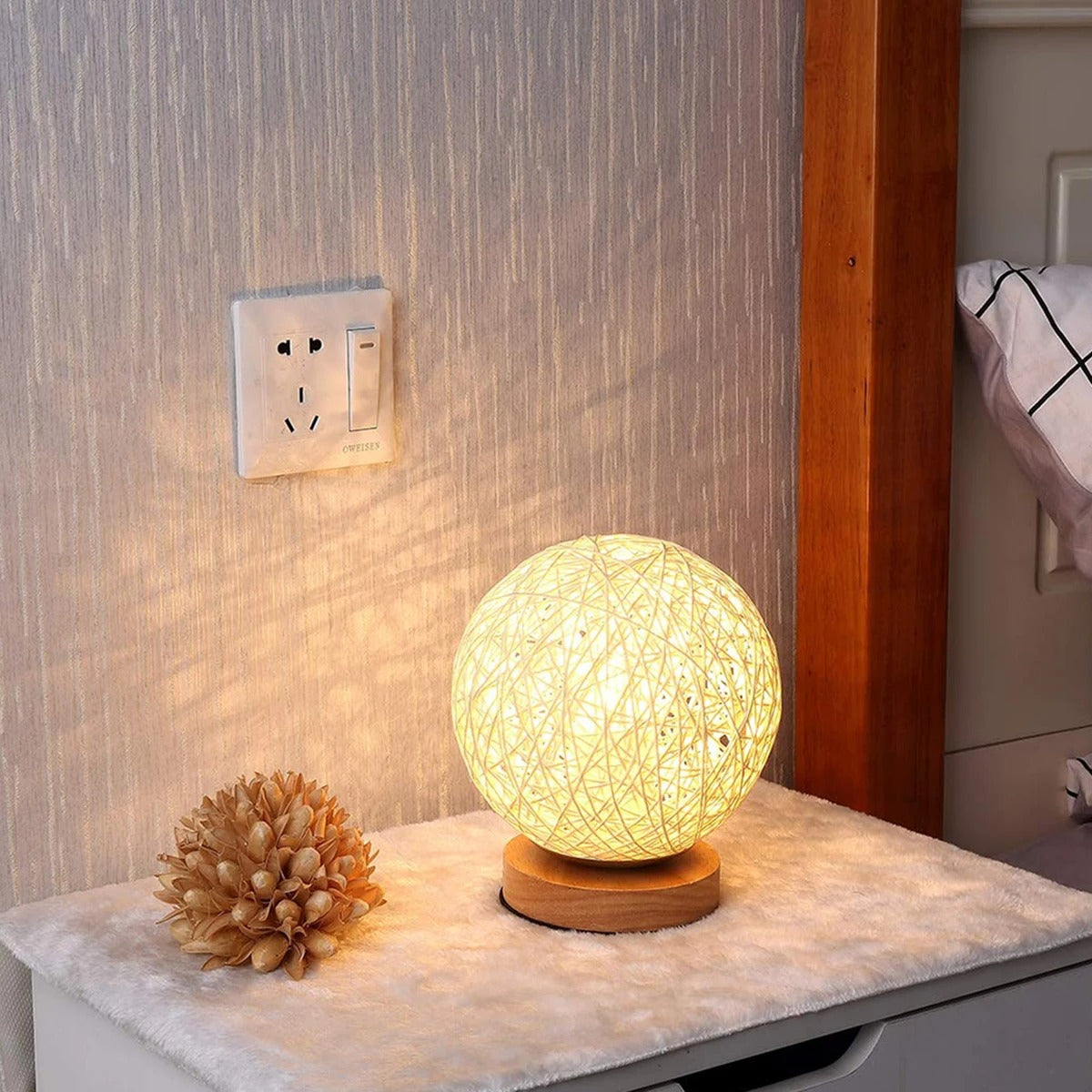 RattanLuxe | Elegant Lampe i Naturlig Rattan