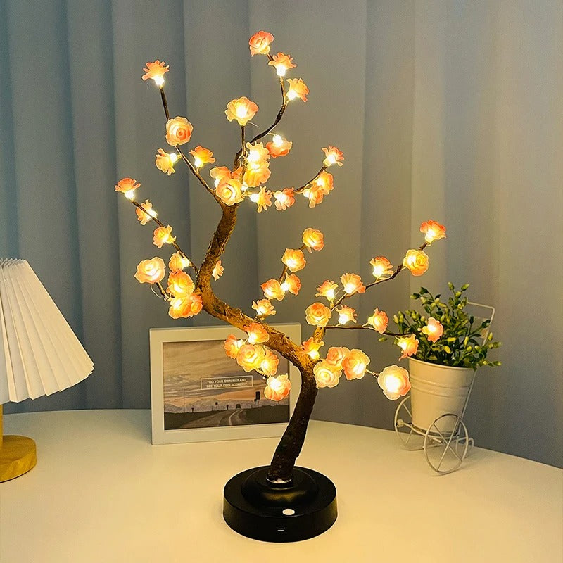 RoseTreeLight | LED Blomsterlampe med Bonsai-estetikk