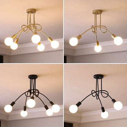 American Vintage Chandelier | Smijern Lysekrone med Moderne Lys